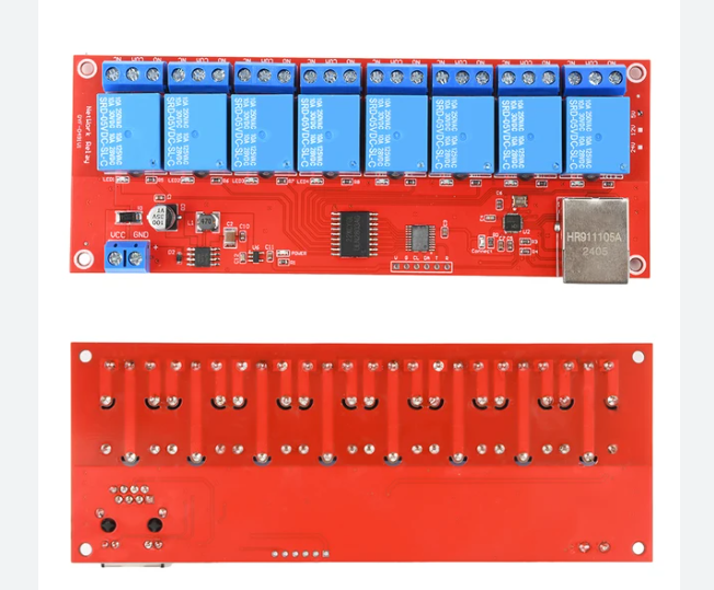 8WAY TCPIP NETWORK RELAY MODULE REMOTE/LAN 12V