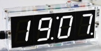 4 DIGITAL DIY DIGITAL LED ELECTRONIC MICROCONTROLLER CLOCK KIT LARGE SCREEN DISPLAY CASE