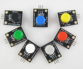ELECTRONIC BUILDING BLOCKS BUTTON MODULE
 7 PCS SET COLOUR ARDUINO
