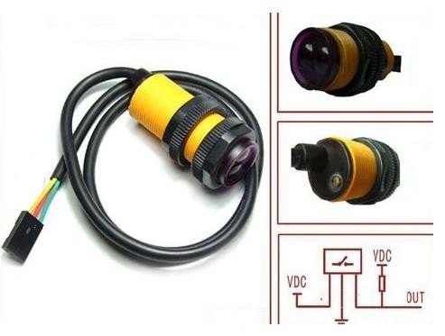 INFRARED OBSTACLE AVOIDANCE SENSOR
3-80CM ADJUSTABLE 18MM IN DIAMETER (5V POWER SUPPLY)(18-D80NK)(99)