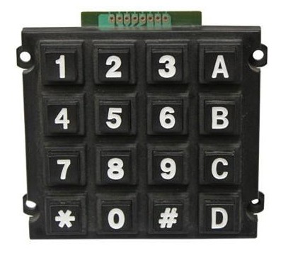 4X4 16KEY MATRIX KEYPAD KEYBOARD PLASTIC
 (72X70)
(USE KEY PIC AVR STAMP SML TYPE)