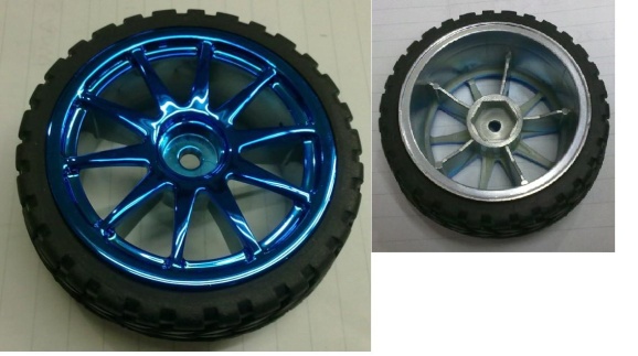ROBOT SMART CAR TYRE WHEEL BLUE (65MM)