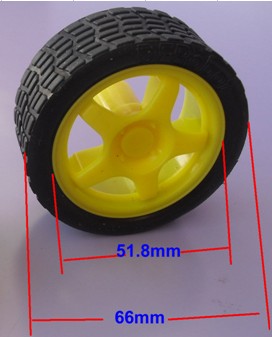 SMART CAR MODEL TIRE WHEEL ROBOT PART DIY TOY RC TT MOTOR 66MM
USE FOR GEAR YELLOW MOTOR

SMART CAR MODEL TIRE WHEEL ROBOT PART DIY TOY RC TT MOTOR 66MM
USE FOR GEAR YELLOW MOTOR