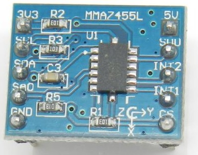 FREESCALE TRIAXIAL DIGITAL ACCELERATION SENSOR MODULE
 OF I2C/SPI (MMA7455)