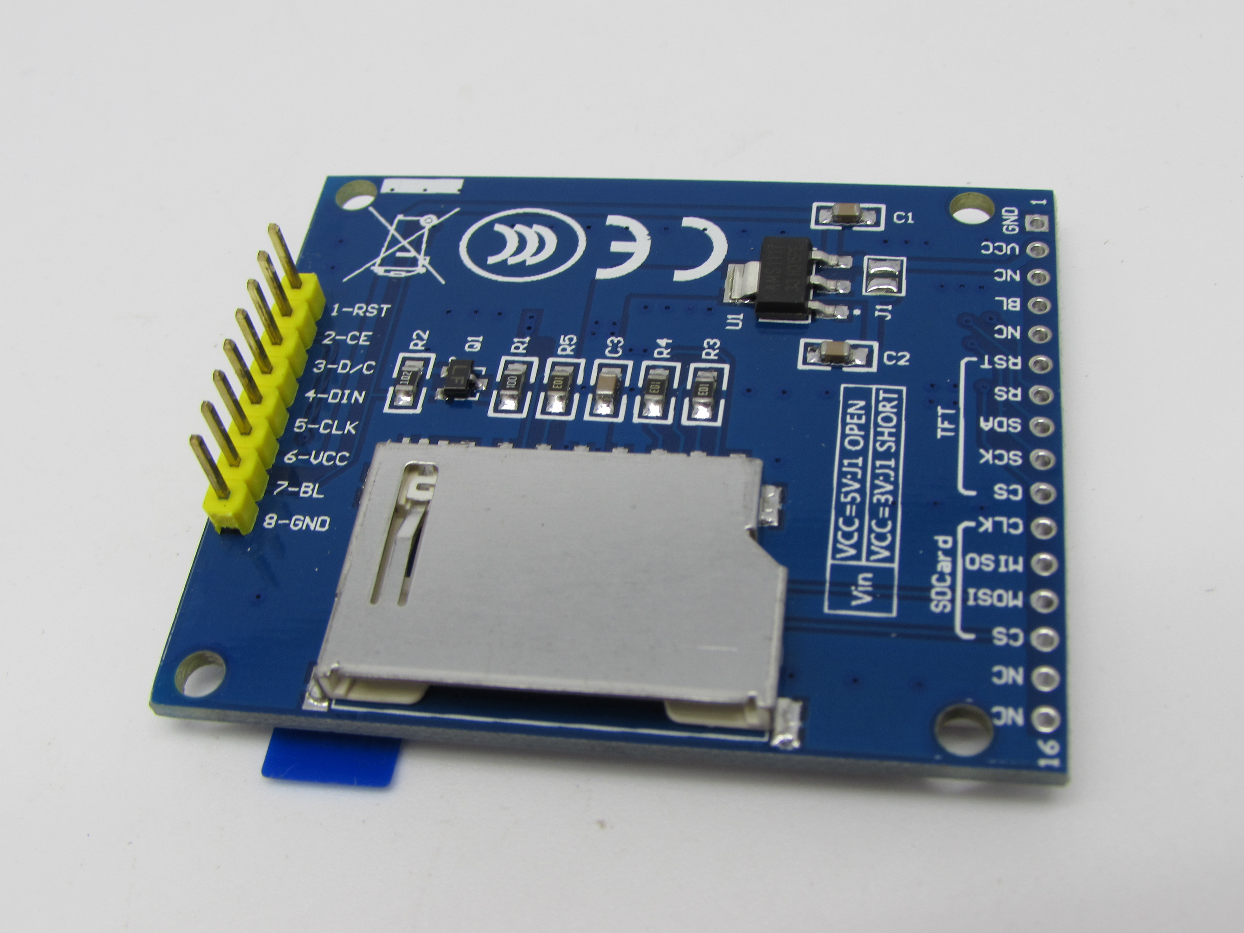 1.8" TFT SPI SERIAL LCD SCREEN COLOUR  LCD MODULE 
WITH 51/ARM/ARDUINO