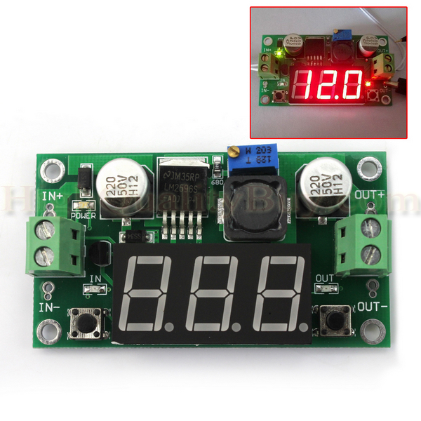 DC-DC BUCK CONVERTER STEP DOWN POWER SUPPLY MODULE
DC TO DC ADJUSTABLE STABILIZER WITH DISPLAY (2596)
I/P: 4V-40V
O/P: 1.25V-37V