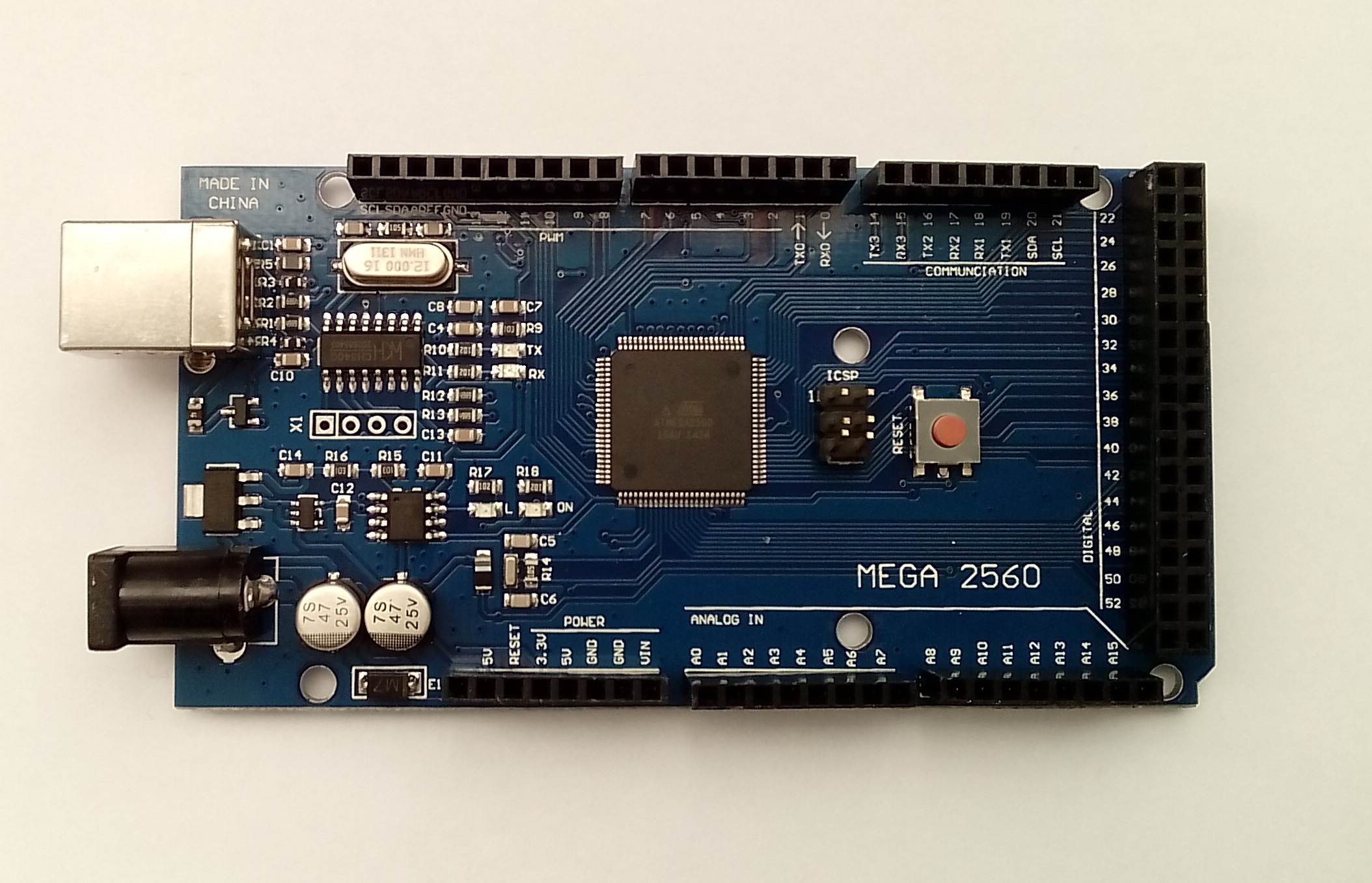 ARDUINO MEGA2560 BOARD 
NORMAL (B) + USB CABLE