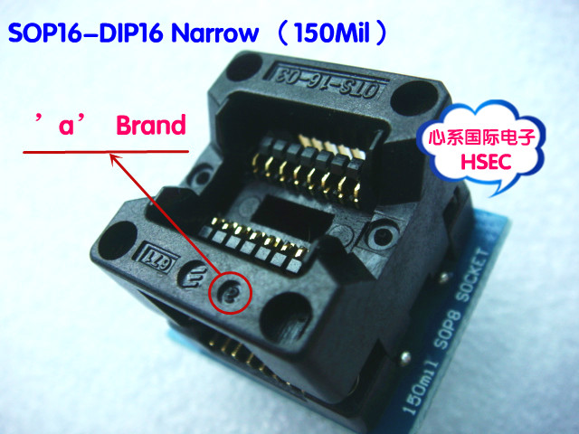 SOP16 TO DIP16 SHORT PROGRAMER ADAPTER (BLUE PCB)
TEST SOCKET
