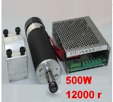 CNC ROUTER AIR COOLED DC SPINDLE MOTOR 500W
WITH CLAMP SHAFT WITH POWER