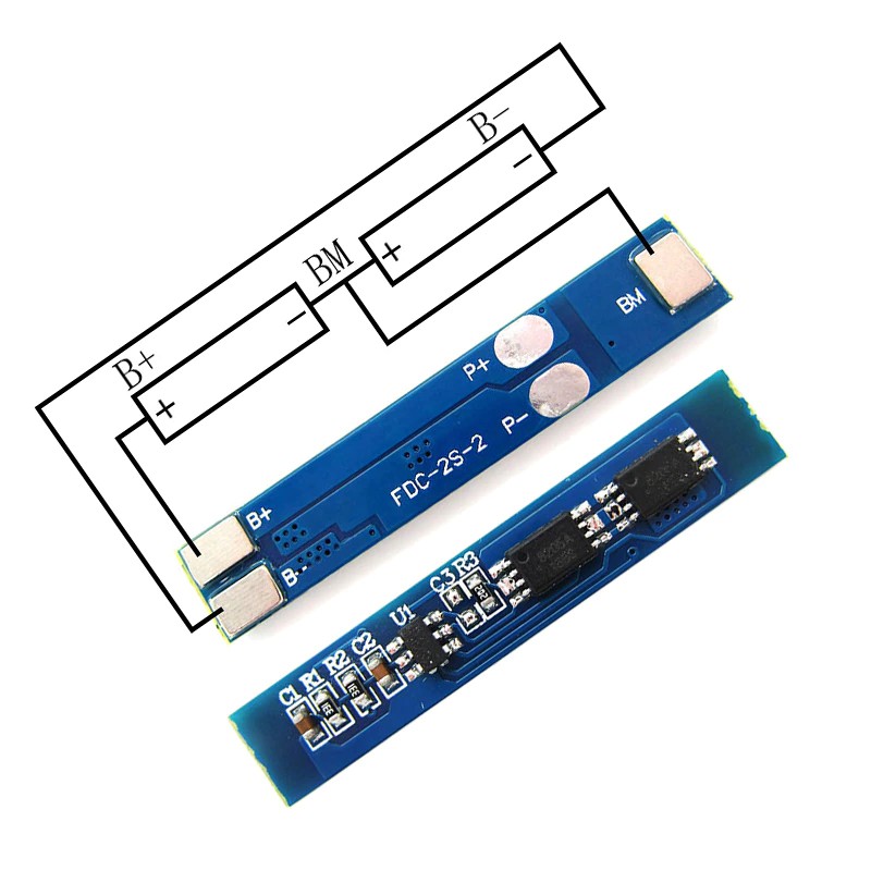 2S 3A LI-ION LITHIUM  18650 
BATTERY CHARGER PROTECTION BOARD 7.4V 8.4V BMS
