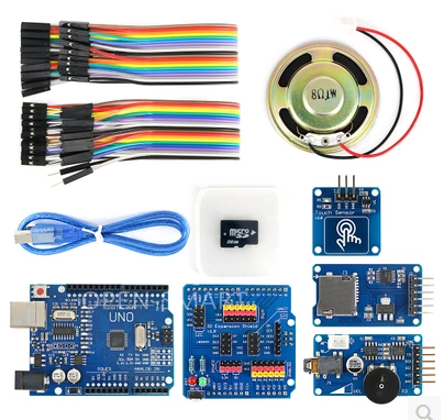 WAV ARDUINO MUSIC PLAYER SUITE SUOND VOICE BROADCAST MODULE WITH MEMORY CARD SPEAKER LINE KIT