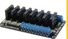 8WAY 5V HIGH LEVEL TRIGGER SOLID STATE RELAY MODULE
8CHANNEL 5V HIGH LEVEL TRIGGER SSR MODULE
WITH FUSE 2A 250V
FOR ARDUINO (FC-89)