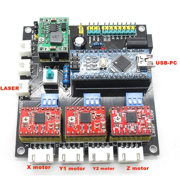 LASER ENGRAVING CONTROL BOARD
3 AXIS USB LASER CONTROL STEPPER MOTOR DRIVER BOARD