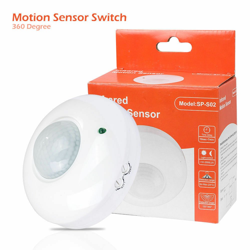 360° CILING INFRARED MOTION SENSOR
PIR MOTION SENSOR SWITCH
SP-S02