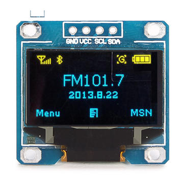 0.96” IIC-OLED MODULE 
128X64 WHITE 
COMPATIBLE WITH 3.3V AND 5V CONTROL