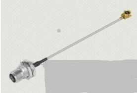 TNC FEMALE BULKHEAD TO IPX IPEX ULF PLUG RIGHT ANGLE
