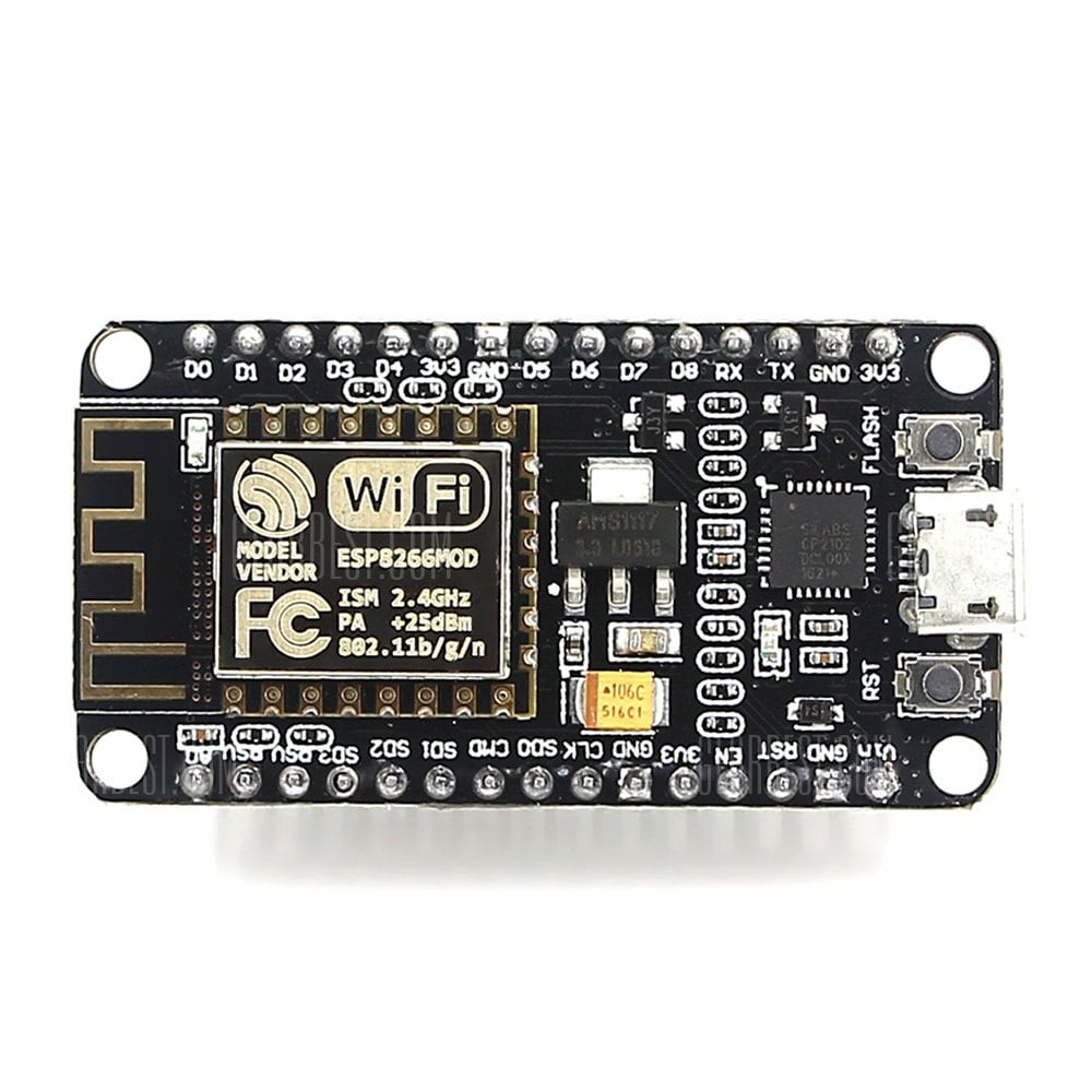 ESP-12E ESP8266 CP2102 
SERIAL WI-FI DEVELOPMENT BOARD MODULE
W/BUILT-IN ANTENNA & MICRO USB