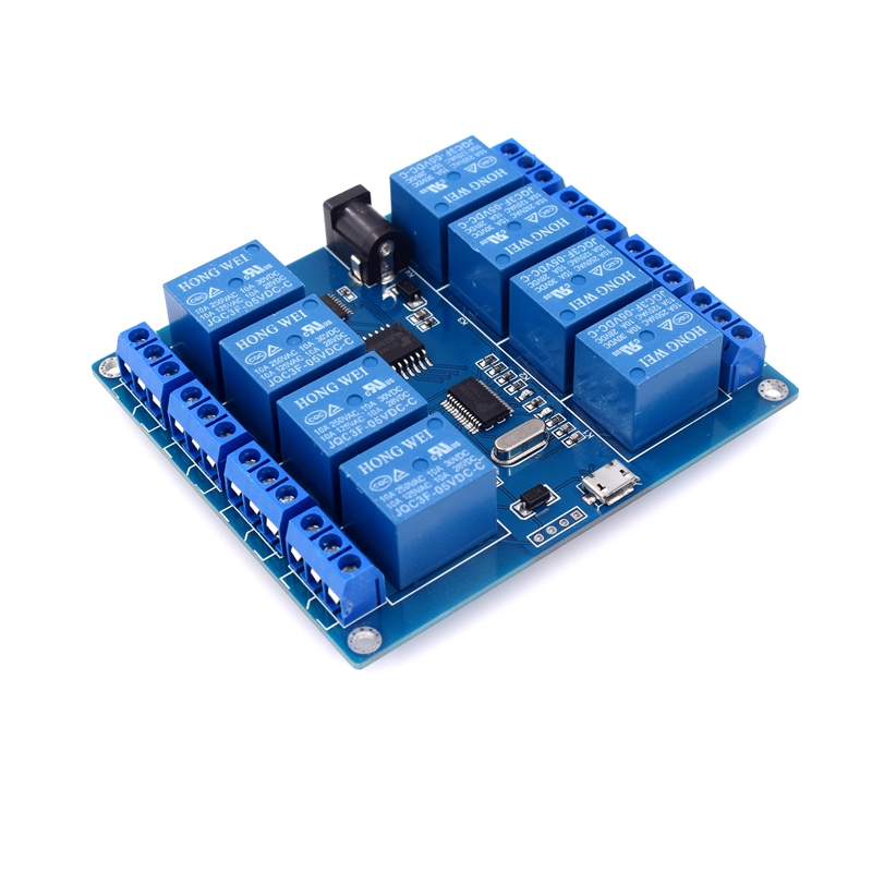 8WAY 5V RELAY MODULE PC CONTROL PANEL WITH INDICATOR LAMP RELAY OUTPUT DC/USB