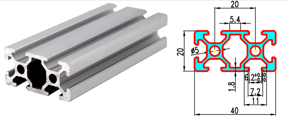 20X40MM T SLOT ALUMINUM EXTRUSIONS
1M
20X40MM T SLOT ALUMINUM EXTRUSIONS
3M