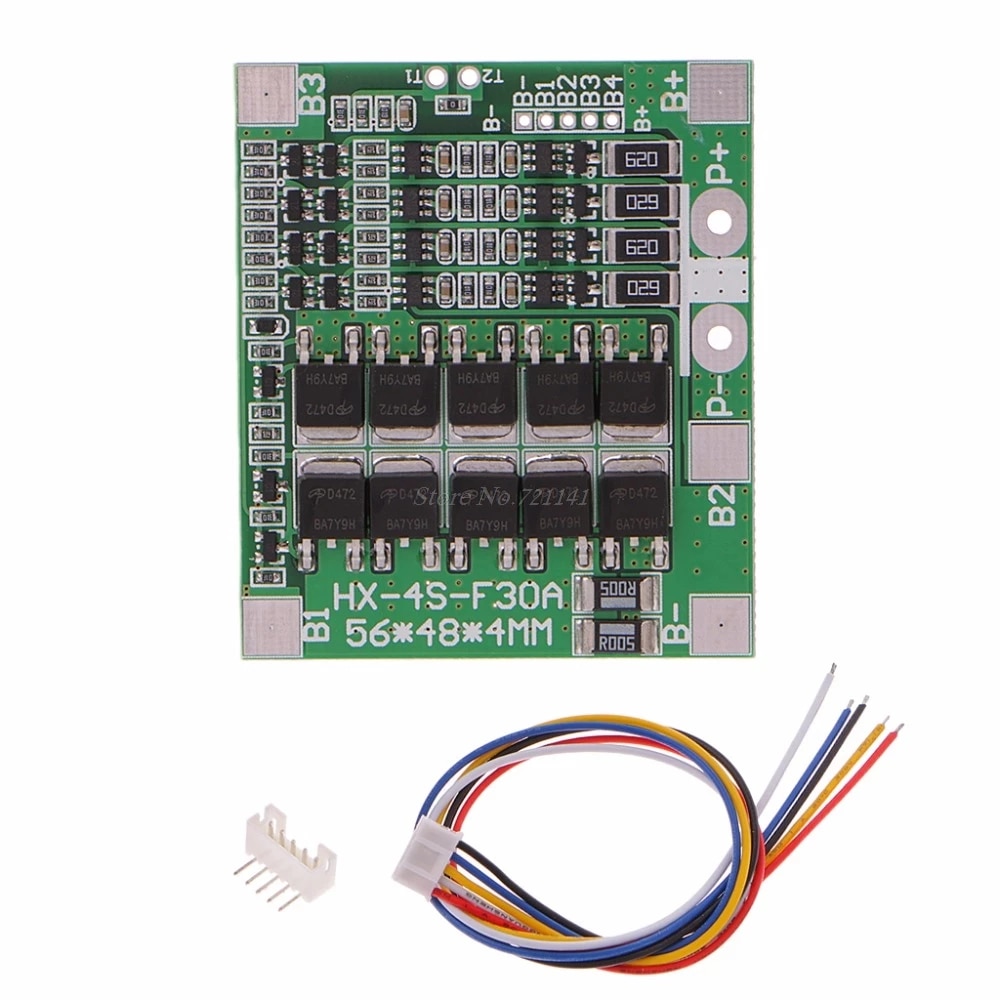 4S 30A LI-ION LITHIUM  18650 BATTERY CHARGER PROTECTION BOARD 14.8V/16.8V BMS
BMS PROTECTION CELL WITH BALANCE CHARGING