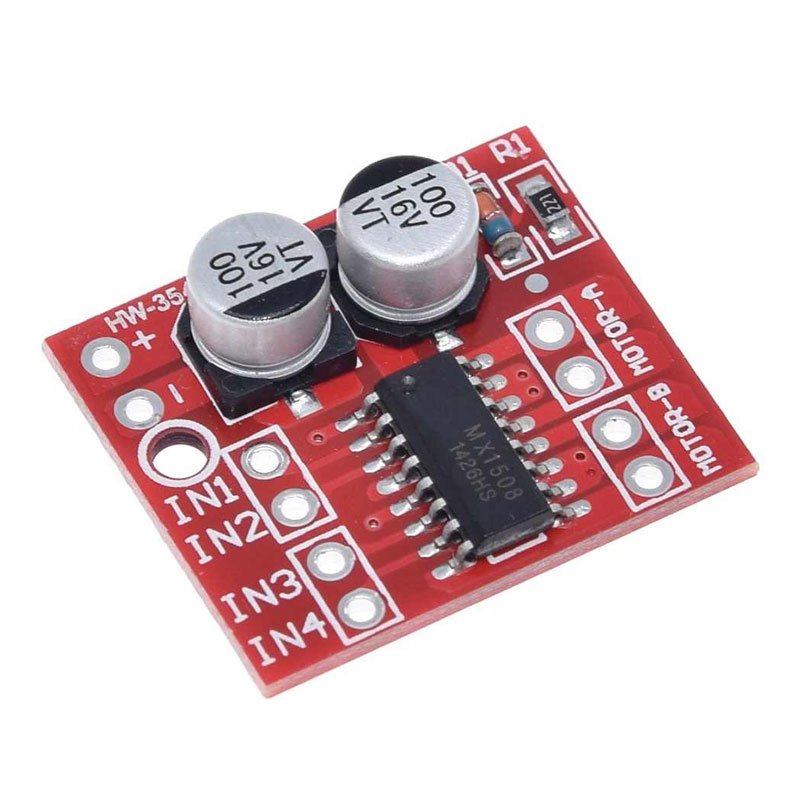 MINI DUAL DC H-BRIDGE SPEED CONTROLLER MOTOR DRIVER MODULE 2-10VDC MX1508
MX1508 DC MOTOR DRIVER MINI L298N