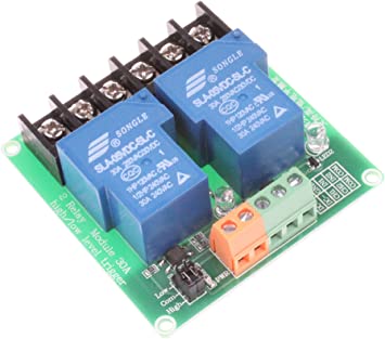 2WAY RELAY MODULE WITH OPTOCOUPLER H/L TRIGGER FOR MEGA UNO NANO 5V 30A