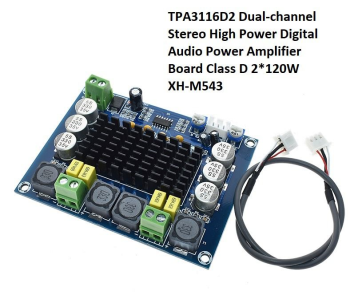 TPA3116D2 DUAL CHANNEL STEREO HIGH POWER DIGITAL AUDIO POWER AMPLIFIER BOARD CLASS D 2X120W XH-M543