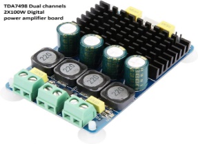 TDA7498 DUAL CHANNEL 2X100W DIGITAL POWER AMPLIFIER BOARD