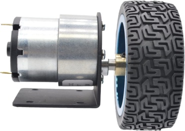 JGB37-520 DC GEARED MOTOR 12VDC WHEEL HOLDER WITH COUPLING 65MM TIRE SET 107RPM