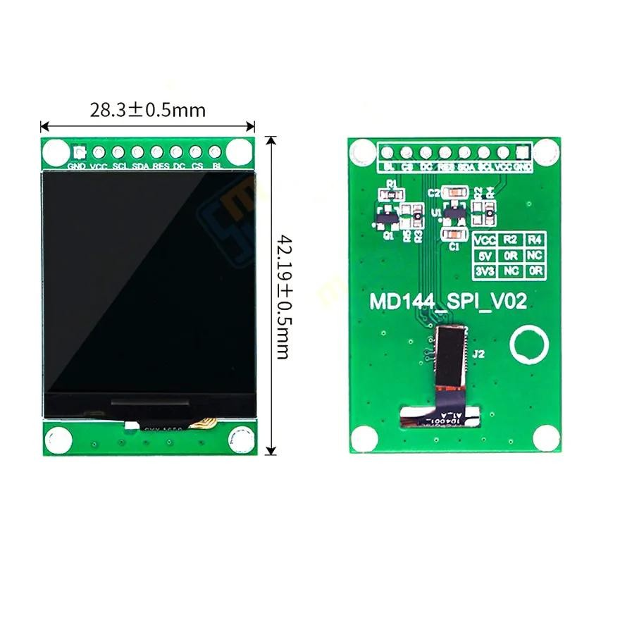1.44" MD144-SPI TFT COLOUR SCREEN 3LINE 4LINE (MD144-SPI-V02)(W23A)
