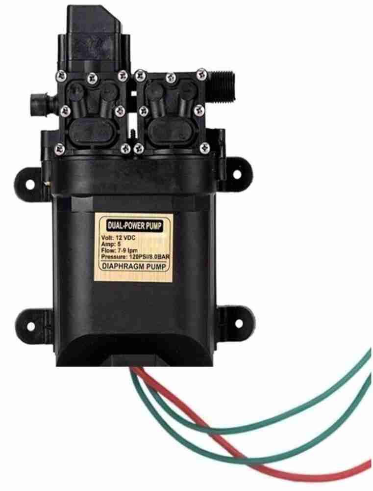 12V 120W DUAL POWER HIGH PRESSURE MICRO DIAPHRAGM WATER PUMP 
AUTOMATIC SWITCH 5A/7-9L/MIN/0.85MPA