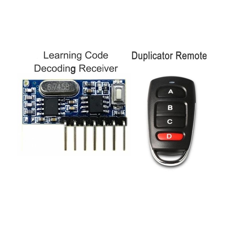 4CHANNEL WIRELESS RF REMOTE MODULE 433MHZ + 2REMOTE (QIACHIP)(PT6)